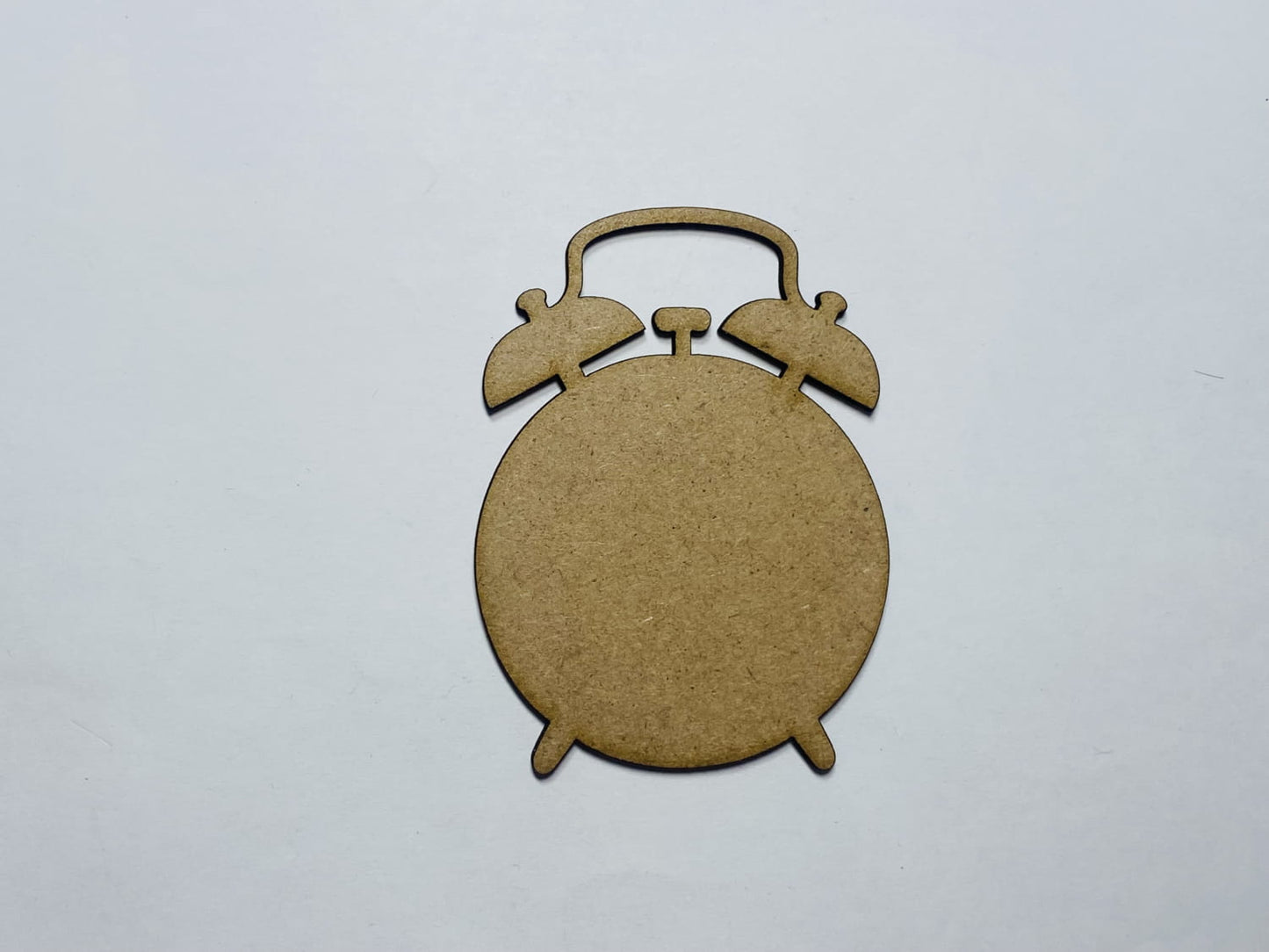 Laser Cut Wooden Alarm Clock Cutout 76mm high