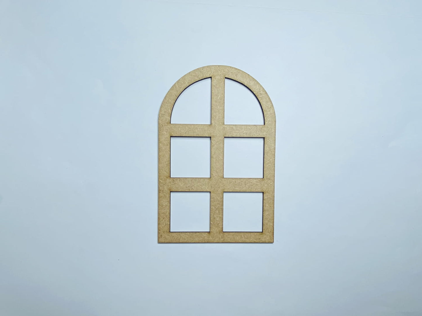 Laser Cut Wood Window Cutout 76mm high