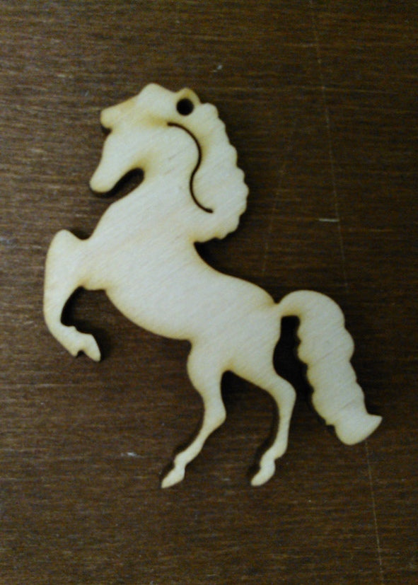 Laser Cut Wooden Decor Horse 76mm high