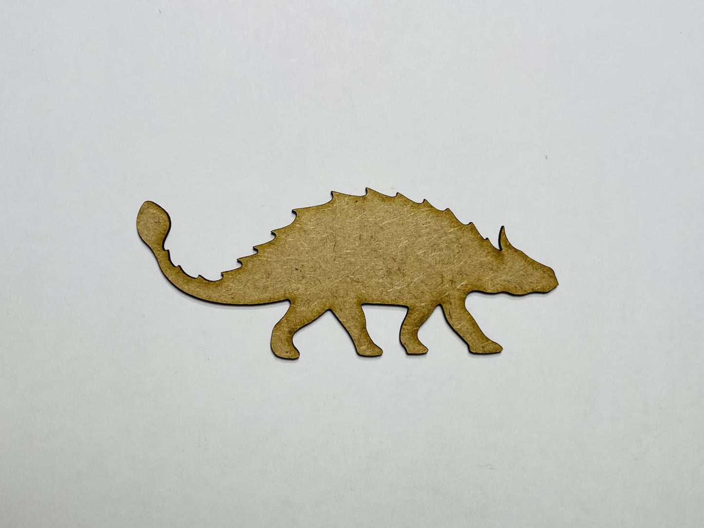 Laser Cut Wooden Ankylosaurus Cutout 76mm high
