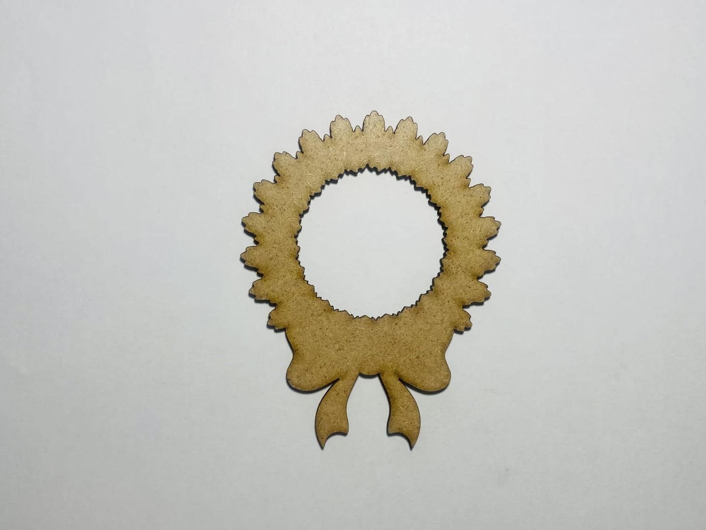 Laser Cut Wooden Christmas Wreath 76mm high