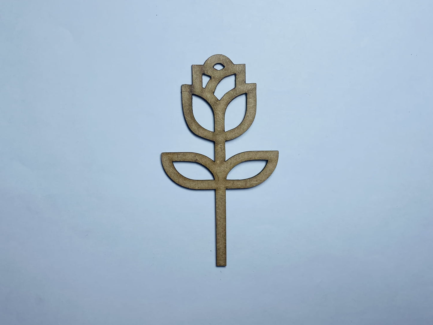 Laser Cut Flower Wood Cutout76mm high