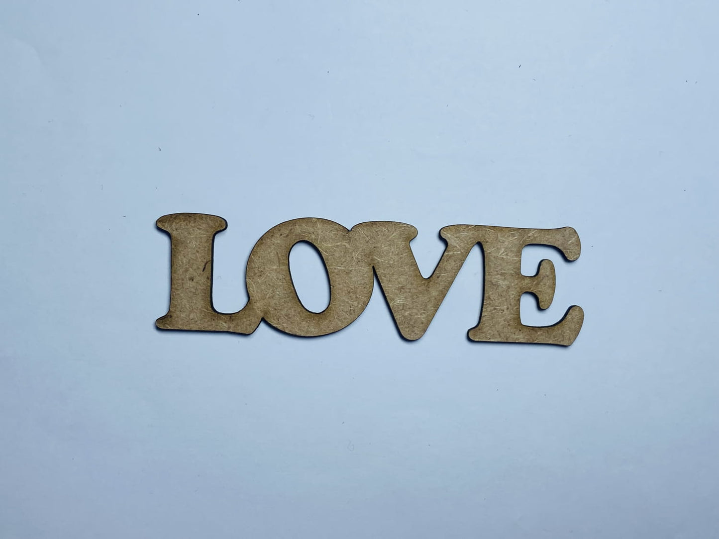 Laser Cut Wood Love Cutout 76mm