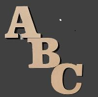 Laser cut Alphabet letters O 3mm