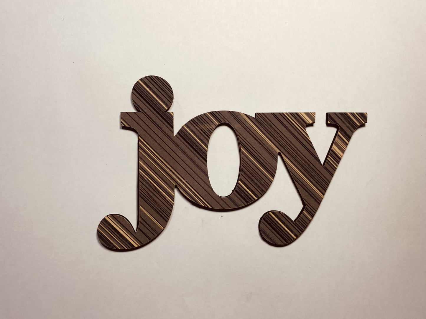 Laser Cut Word Joy Wood Cutout 76mm high