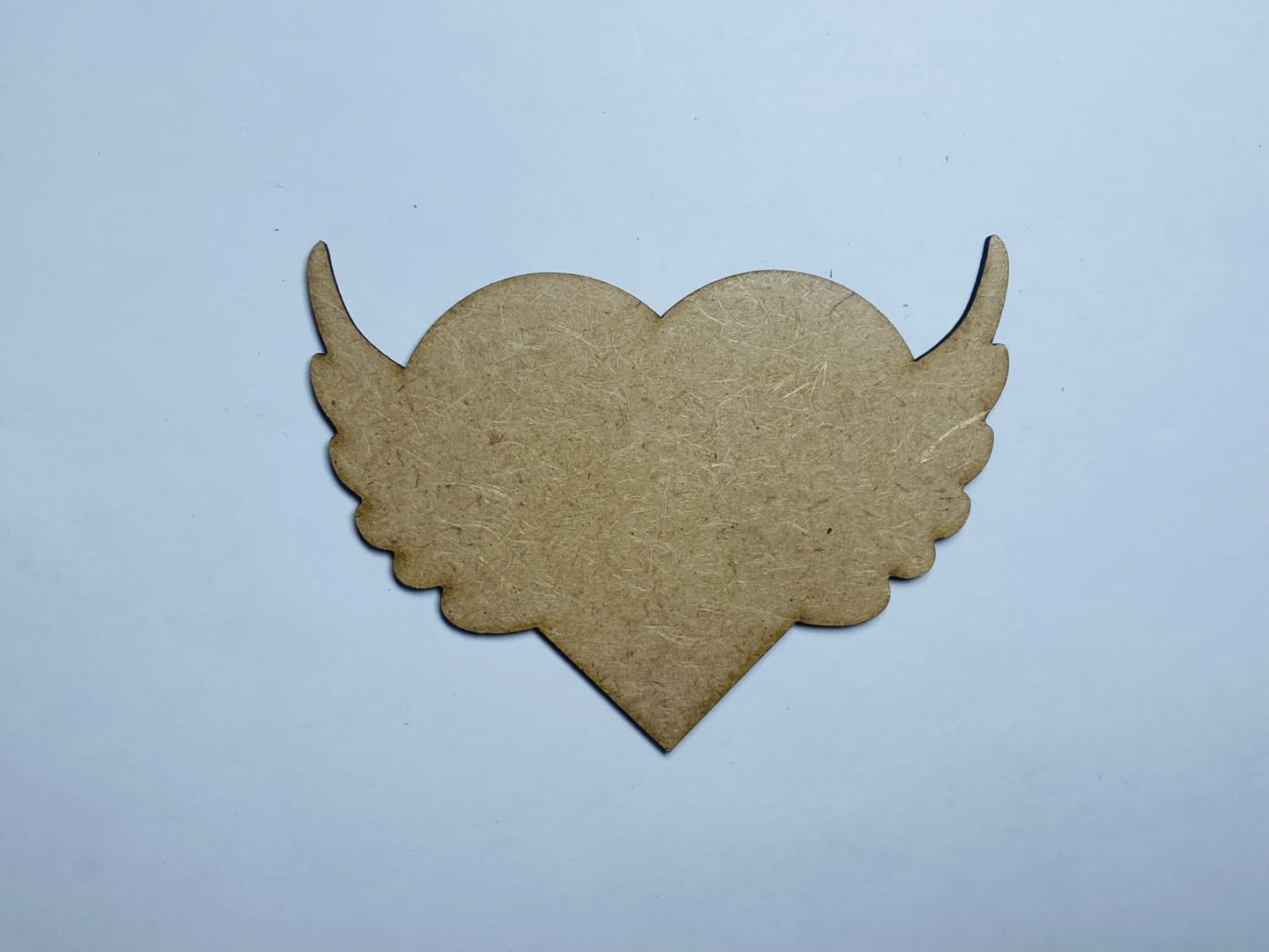 Laser Cut Wood Heart Wings Cutout 76mm high (Copy)