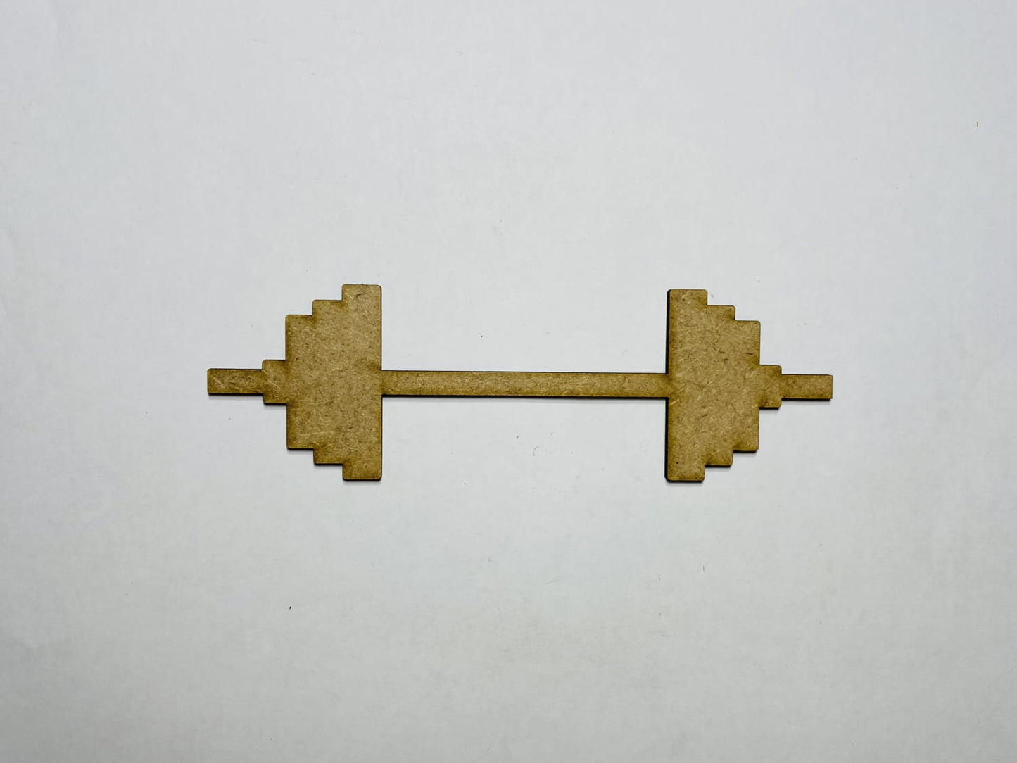 Laser Cut Wooden Barbell Cutout 76mm