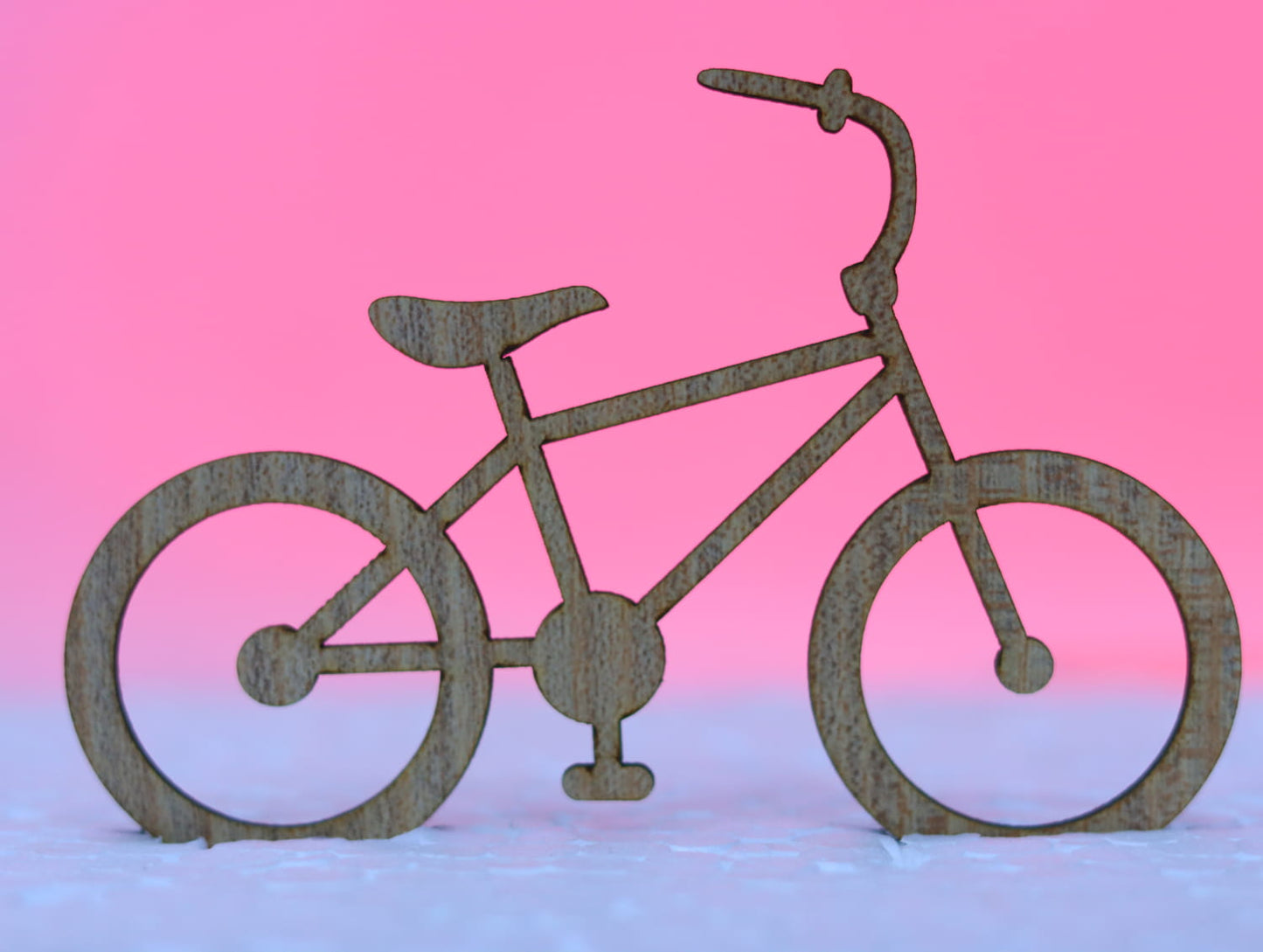 Laser Cut Unfinished Wood Bike Cutout 76mm high