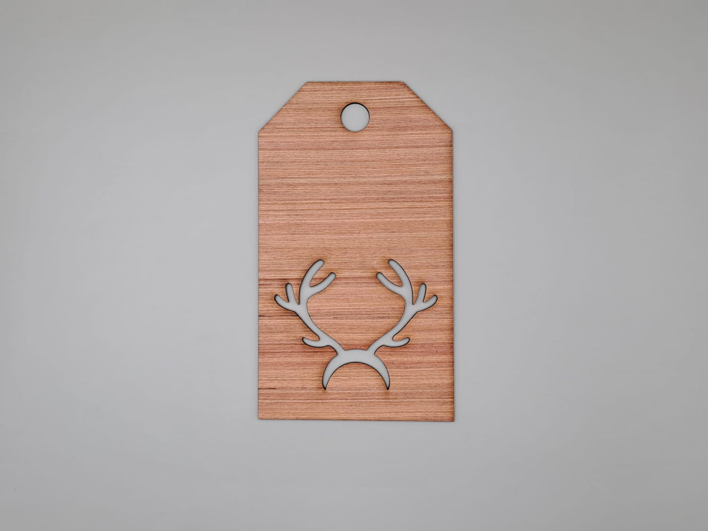 Laser Cut Stag Wooden Gift Tag 76mm high