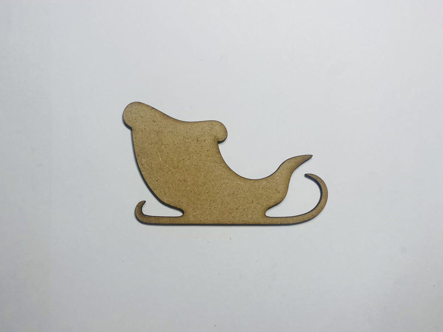 Laser Cut Santa Sleigh Shape Unfinished Wood Craft Cutout76mm