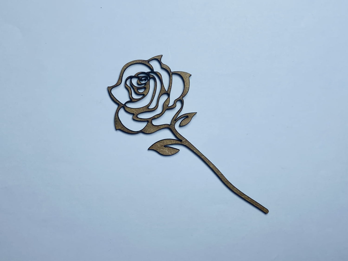 Laser Cut Rose Cutout Wooden 76mm high