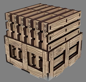 Pallet coasters set of 6 with holder (melamine)