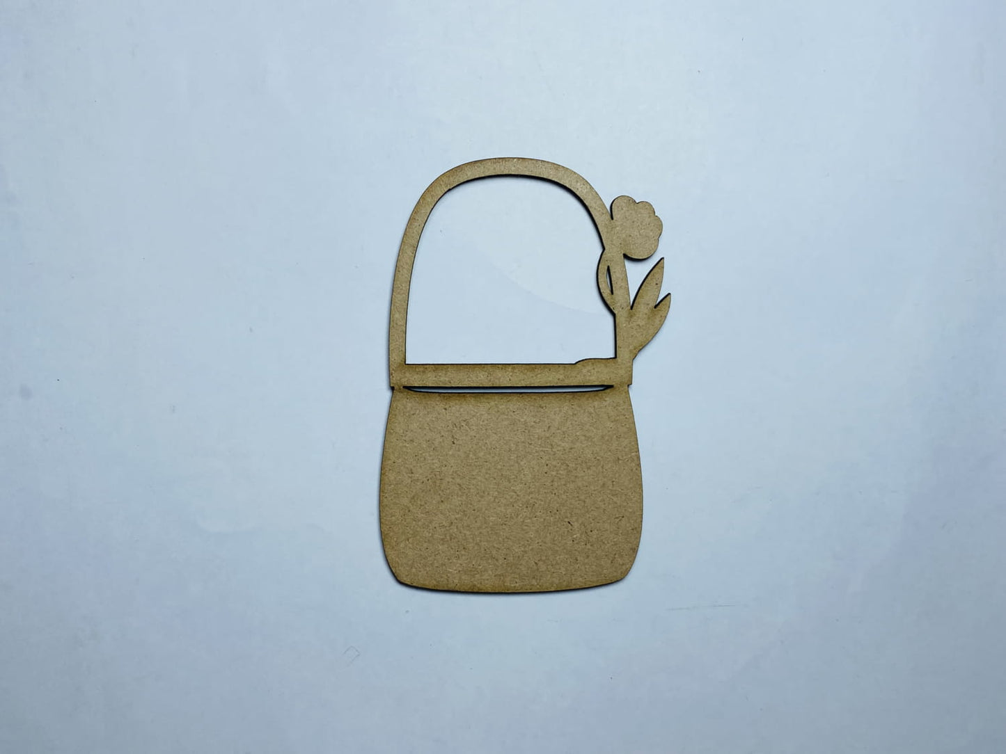 Laser Cut Easter Basket Wood Blank Cutout 76mm high