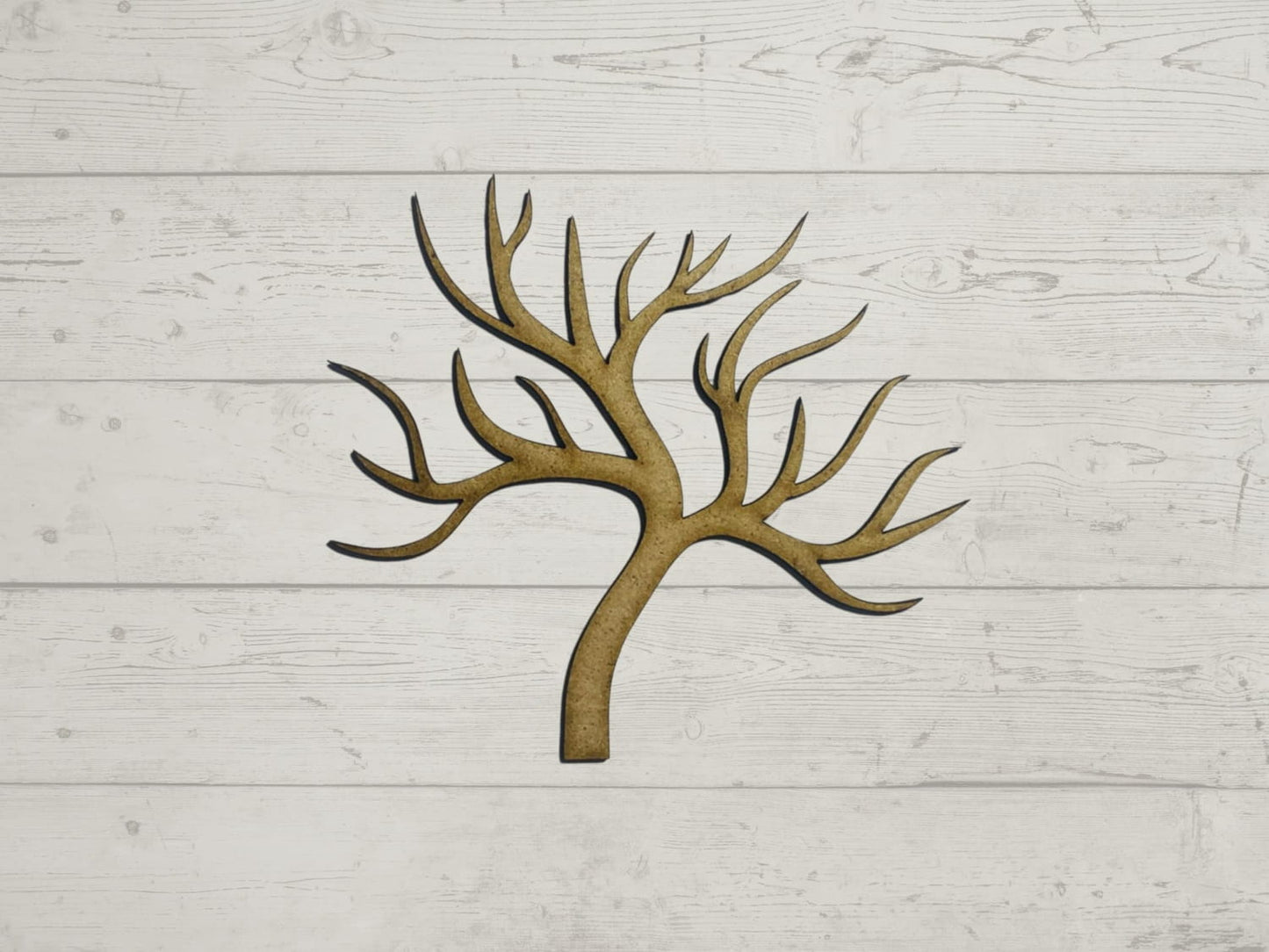 Laser Cut Fall Tree Wood Cutout 76mm high