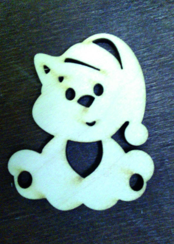 Laser Cut Christmas Cat Cutout 76mm