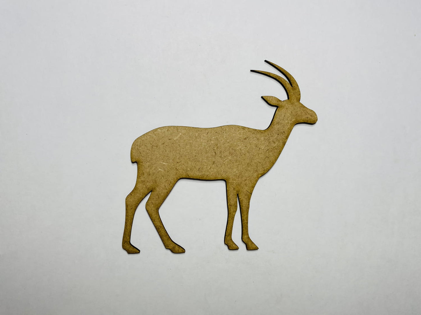 Laser Cut Wood Antelope Craft Shape Cutout 76mm