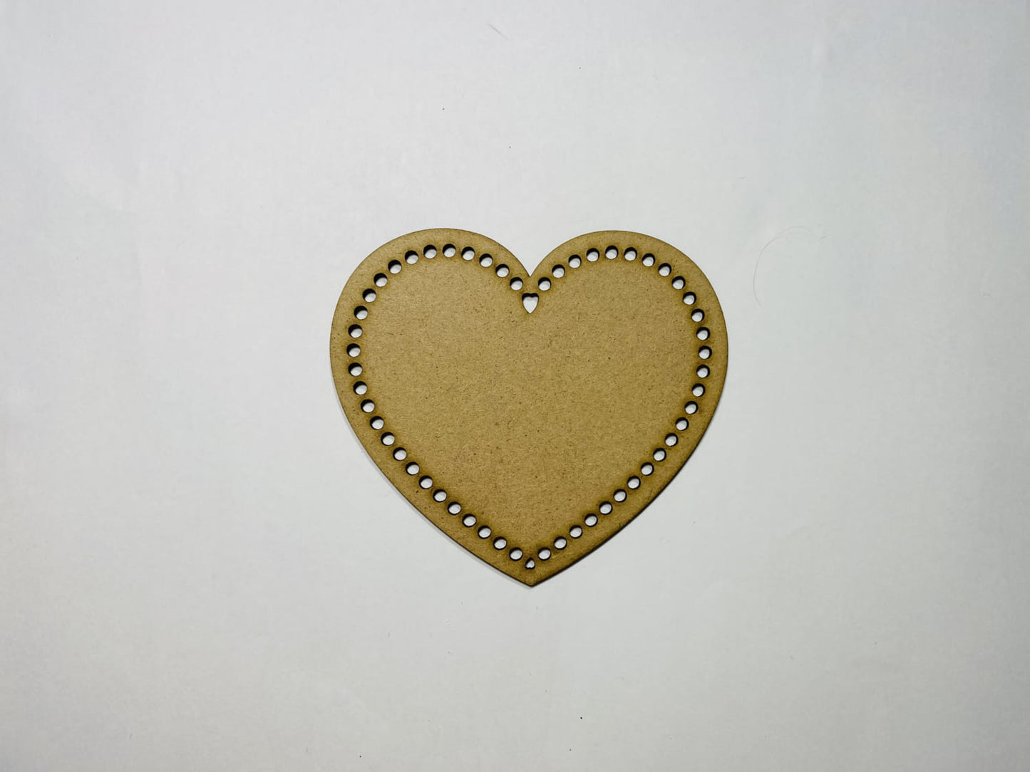 Laser Cut Wood Heart Cutout For Crafts 76mm high