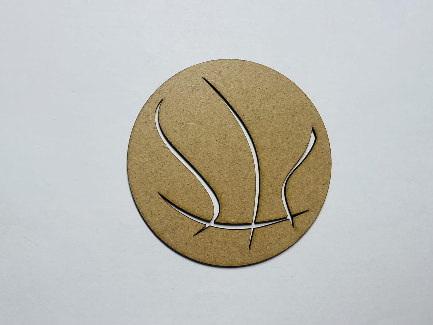 Laser Cut Wood Basketball Cutout 76mm high