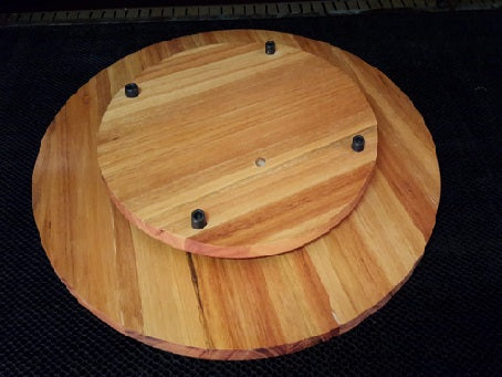 lazy susan large 850mm x 850mm siligna wood colour may vary