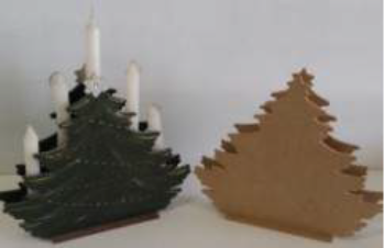 Xmas tree - holds 5 candles 240x60x205