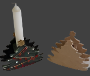 Xmas Tree - holds 1 candle 95x30x80