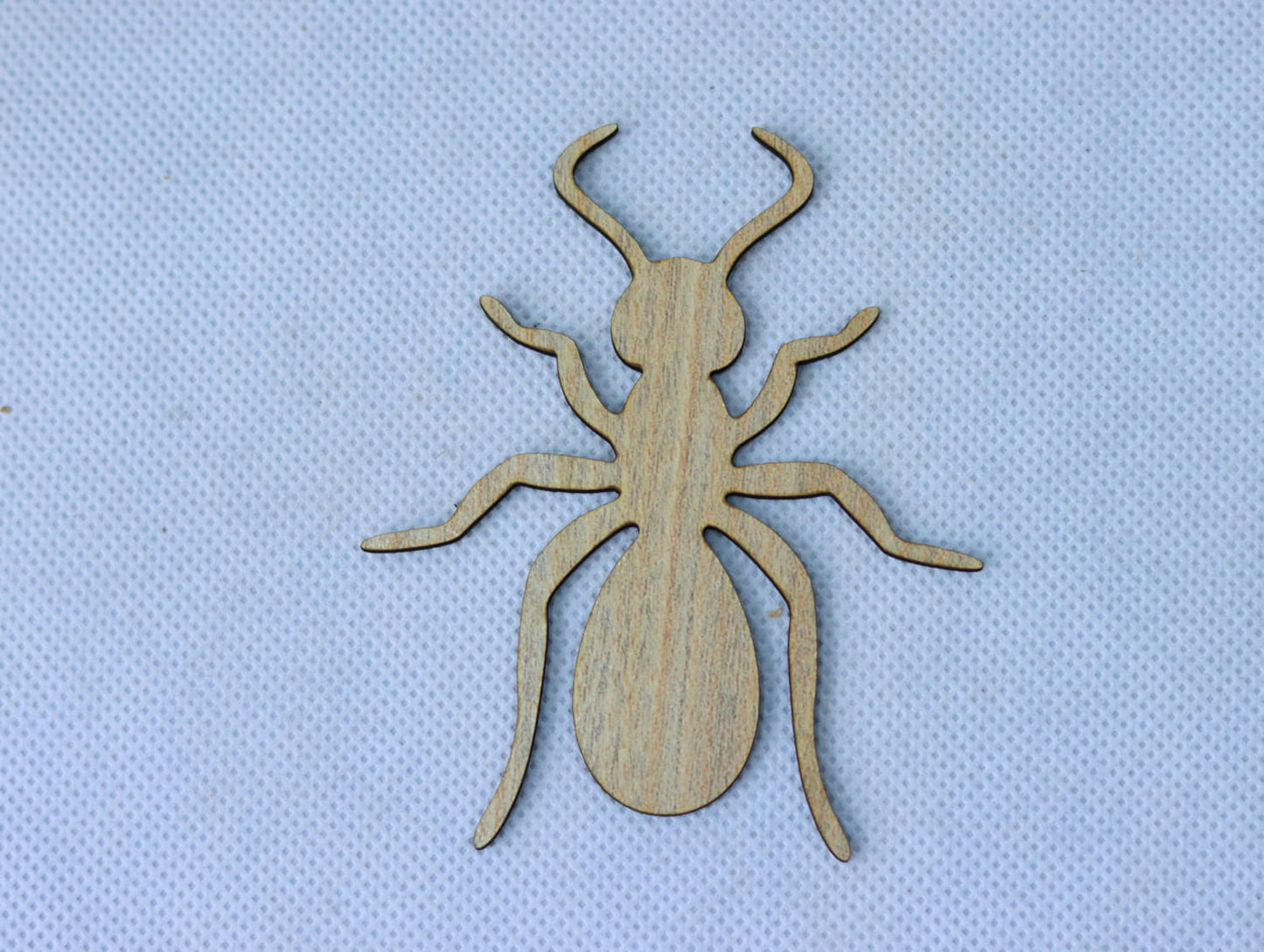 Laser Cut Unfinished Ant Wood Cutout 76mm high