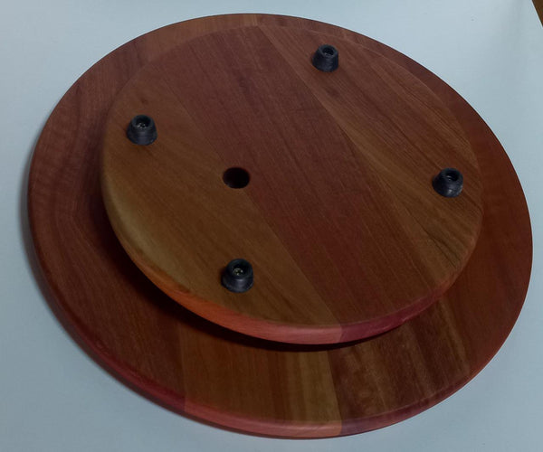 Lazy susan small 335mmx335mm red hardwood BUZZ WOOD CREATIONS(PTY)LTD