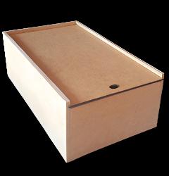 Mdf wooden sliding lid boxes 6mm