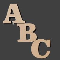 Laser cut Alphabet letters E 3mm
