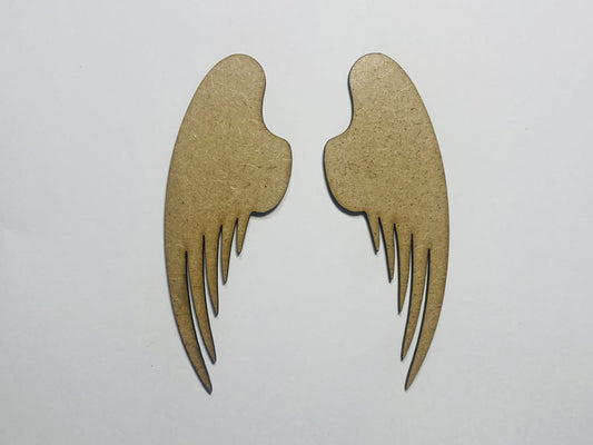 Laser Cut Wooden Angel Wings Cutout  76mm
