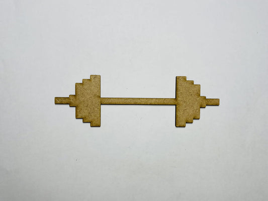 Laser Cut Wooden Barbell Cutout 76mm