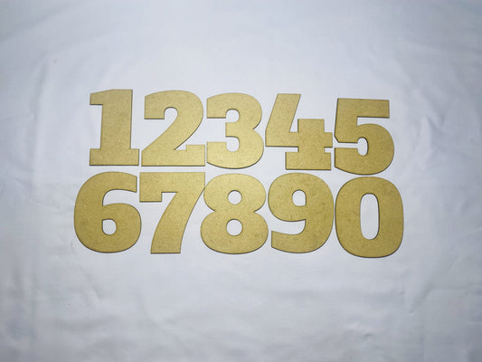 Laser Cut Wood Numbers Cutout Number 0-9 Shapes 76mm high