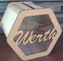 Wedding Card or money Box  hexagon shape - 300X300X200MM  3mm mdf