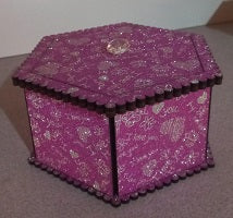 Gift boxes hexagon shape covered