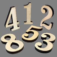 Laser cut  numbers 6 - 3mm
