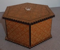 Gift boxes hexagon shape covered