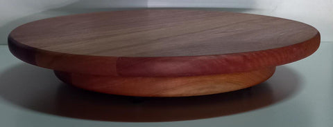 lazy susan  large  850mm x 850mm red hardwood